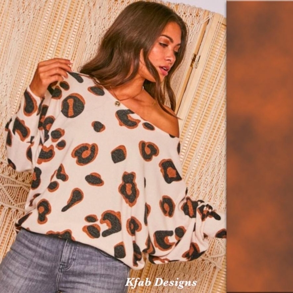 Multi Wear ANIMAL PRINT SOFTEST DOLMAN TOP - Picture 3 of 11